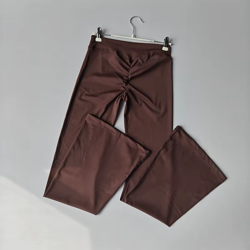 Pantalon de Fitness évasé taille haute pour femmes