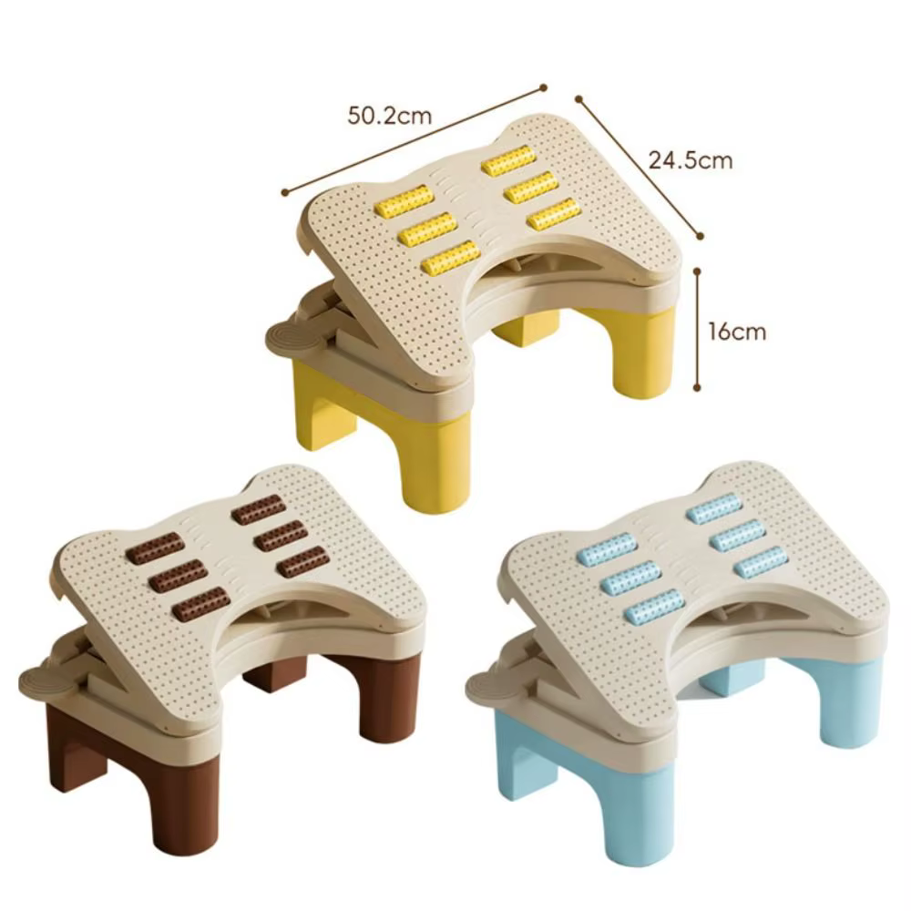 Repose-pieds ergonomique sous le bureau, base antidérapante, 6 niveaux, repose-jambes de bureau confortable, respirant, réglable, pour salle de bain