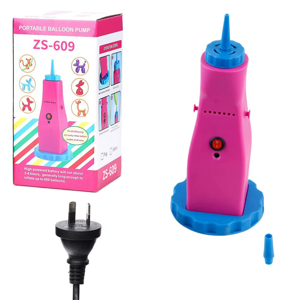 Pompe à ballons électrique portable AC 100-240V avec longue tige, machine à gonfler les ballons, pompe à ballons magique électrique pour extérieur