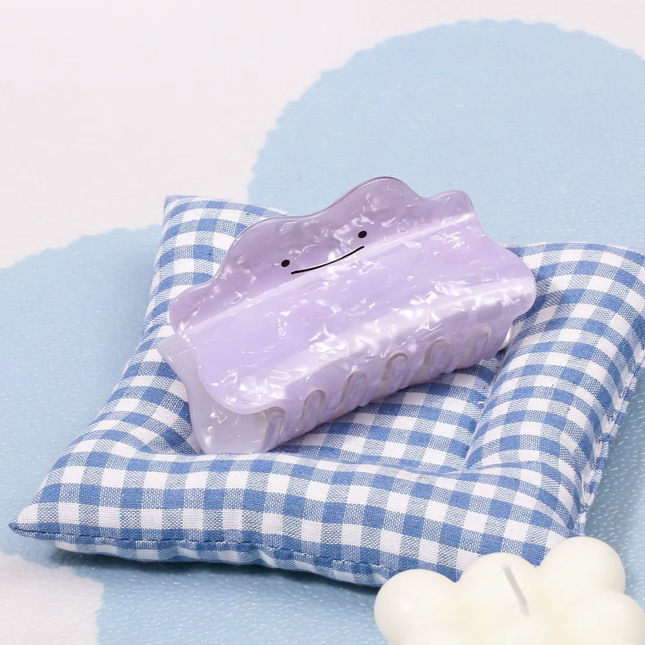 Pince à cheveux Pokémon Violet Ditto, accessoire pour l'arrière de la tête, mignon et amusant, cadeau pour amies