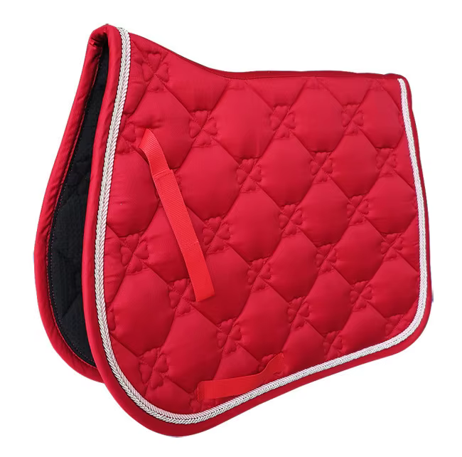 Tapis de selle élastique en coton épais avec corde à Double rouleau