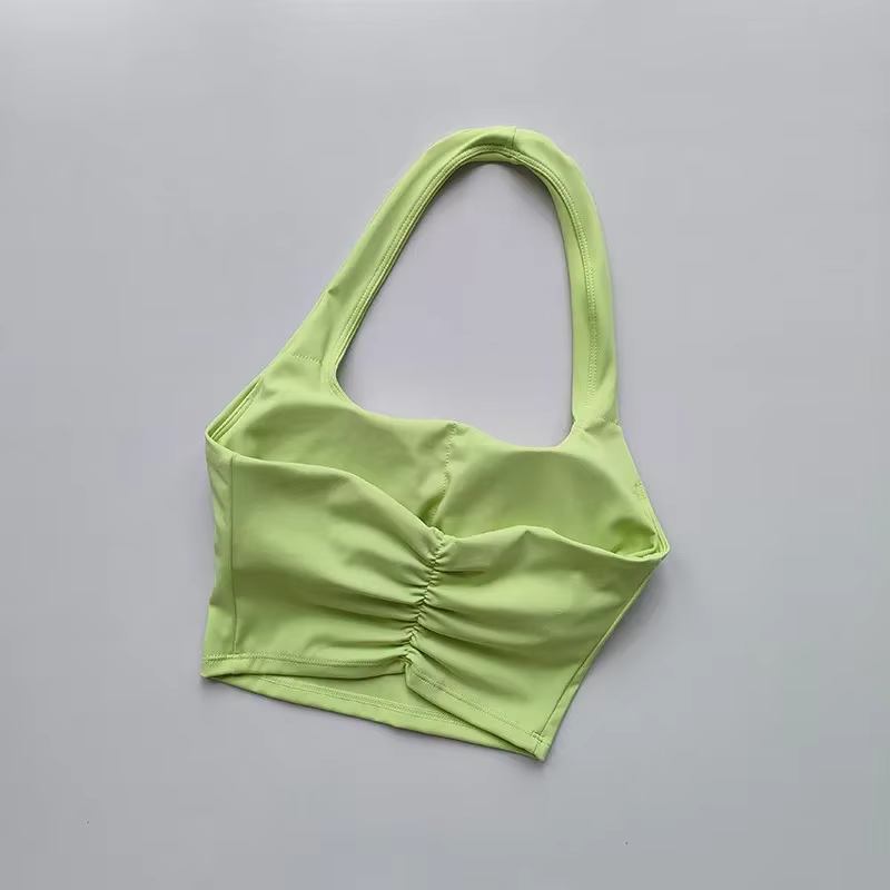 Camisole de yoga rembourrée dos nu sexy pour femmes