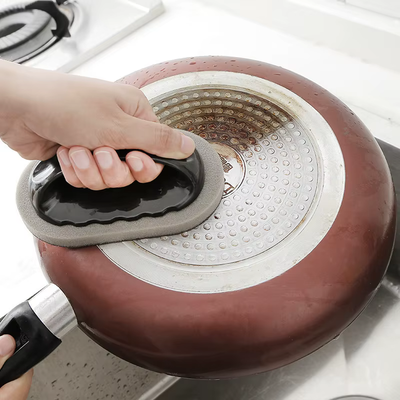 Éponge magique émeri, brosse, lingette, gomme, nettoyeur, cuisine, bain, rouille, forte décontamination, outils de nettoyage avec poignée, outils ménagers