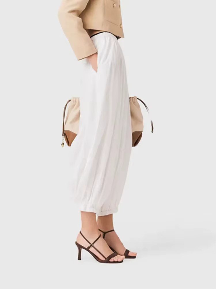Chemise sans manches pour femme avec ourlet contrastant