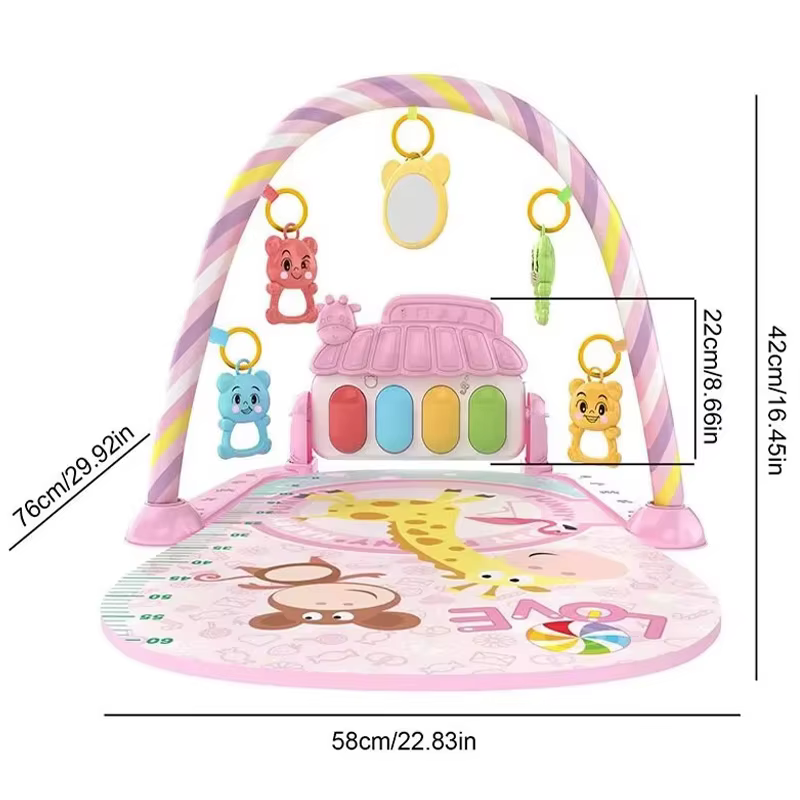 Support à musique pour bébé de 0 à 36 mois, jouet d'éducation précoce, cadeaux pour nouveau-né, clavier de Piano, couverture rampante pour bébé, tapis de jeu à pédale