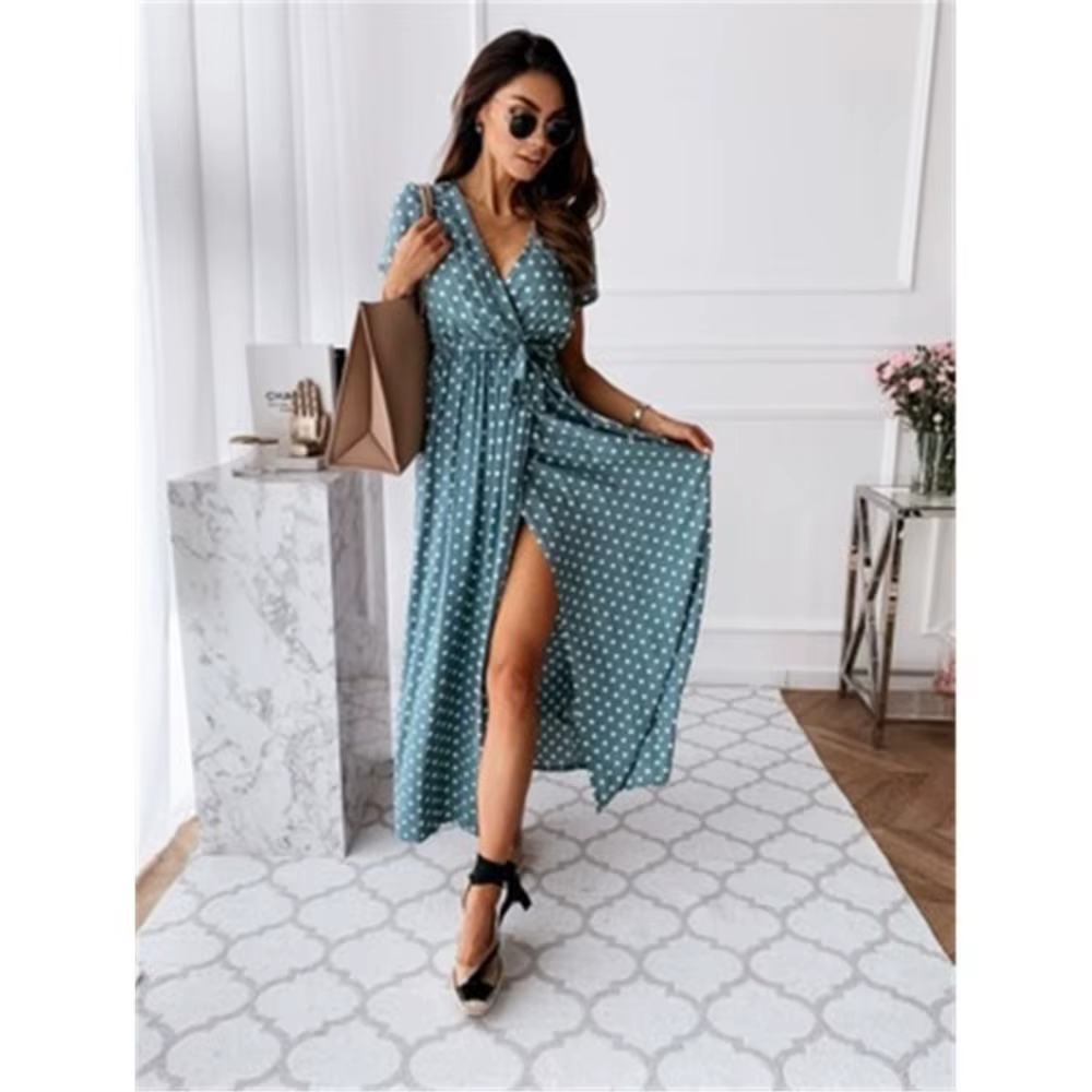Robes Bohèmes d'Été 2026 pour Femmes – Vestidos Slim à Manches Courtes