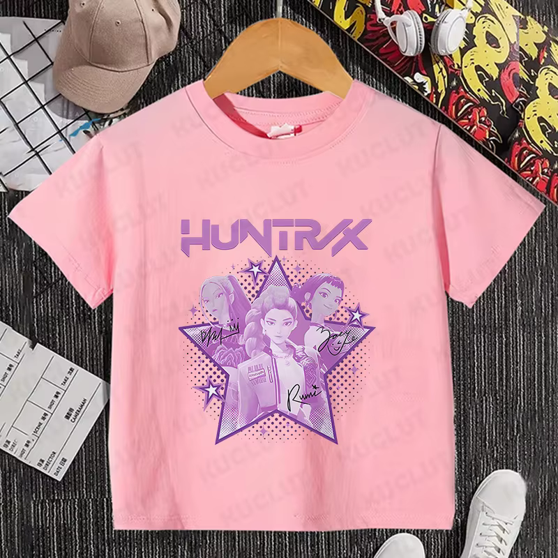 T-shirt Kawaii pour enfants, vêtements pour filles et garçons, vêtements pour enfants, hauts à la mode, en coton, cadeau doux, costumes à manches courtes
