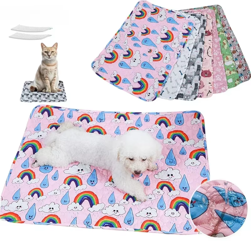 Tapis de pipi lavable pour animaux de compagnie, tapis réutilisable pour chiens, lit d'urine lavable, tapis d'entraînement pour chien, quatre saisons