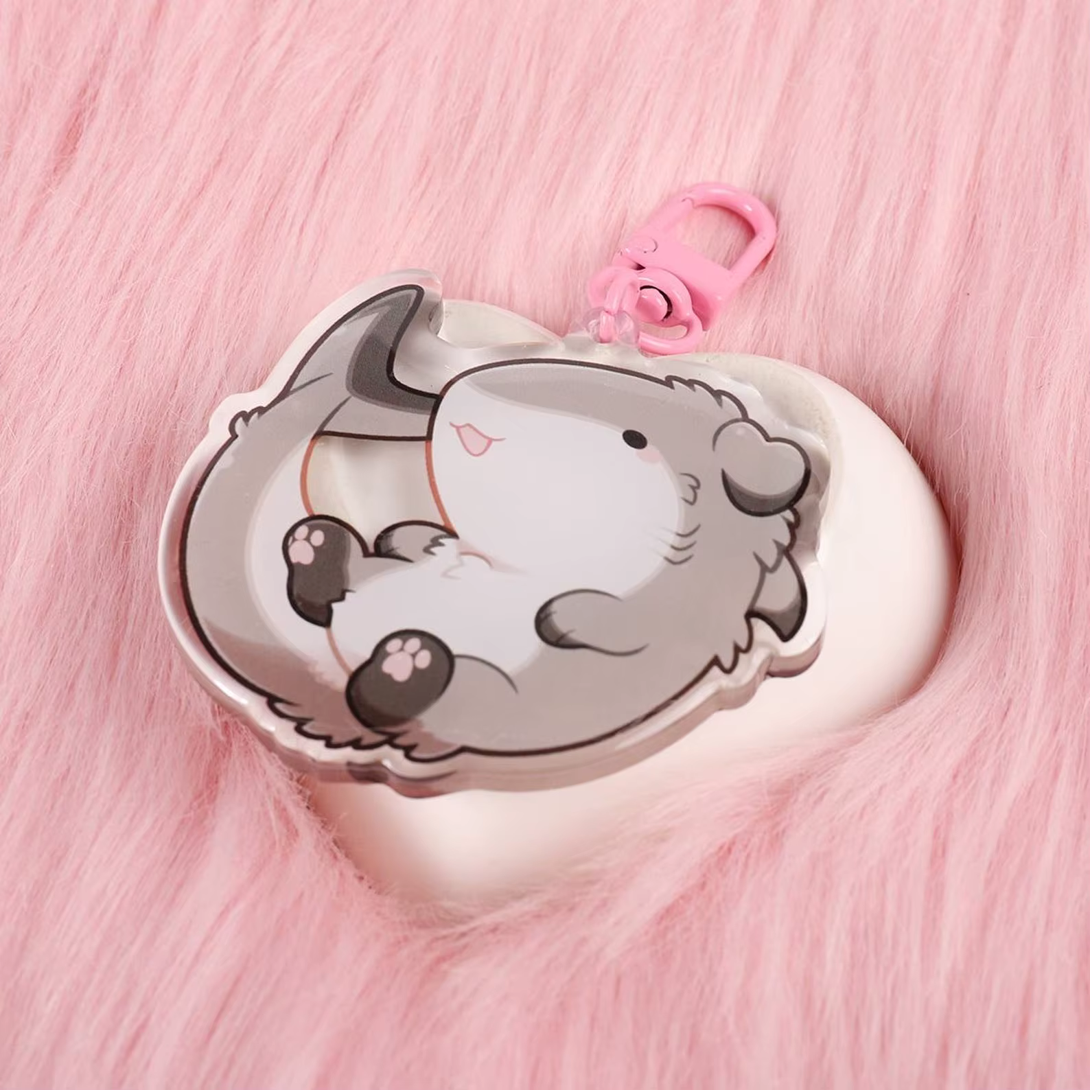 Porte-clés en acrylique époxy Shark Puppy, design unique, accessoire, idée cadeau parfaite, durable et élégant, idéal pour un usage quotidien