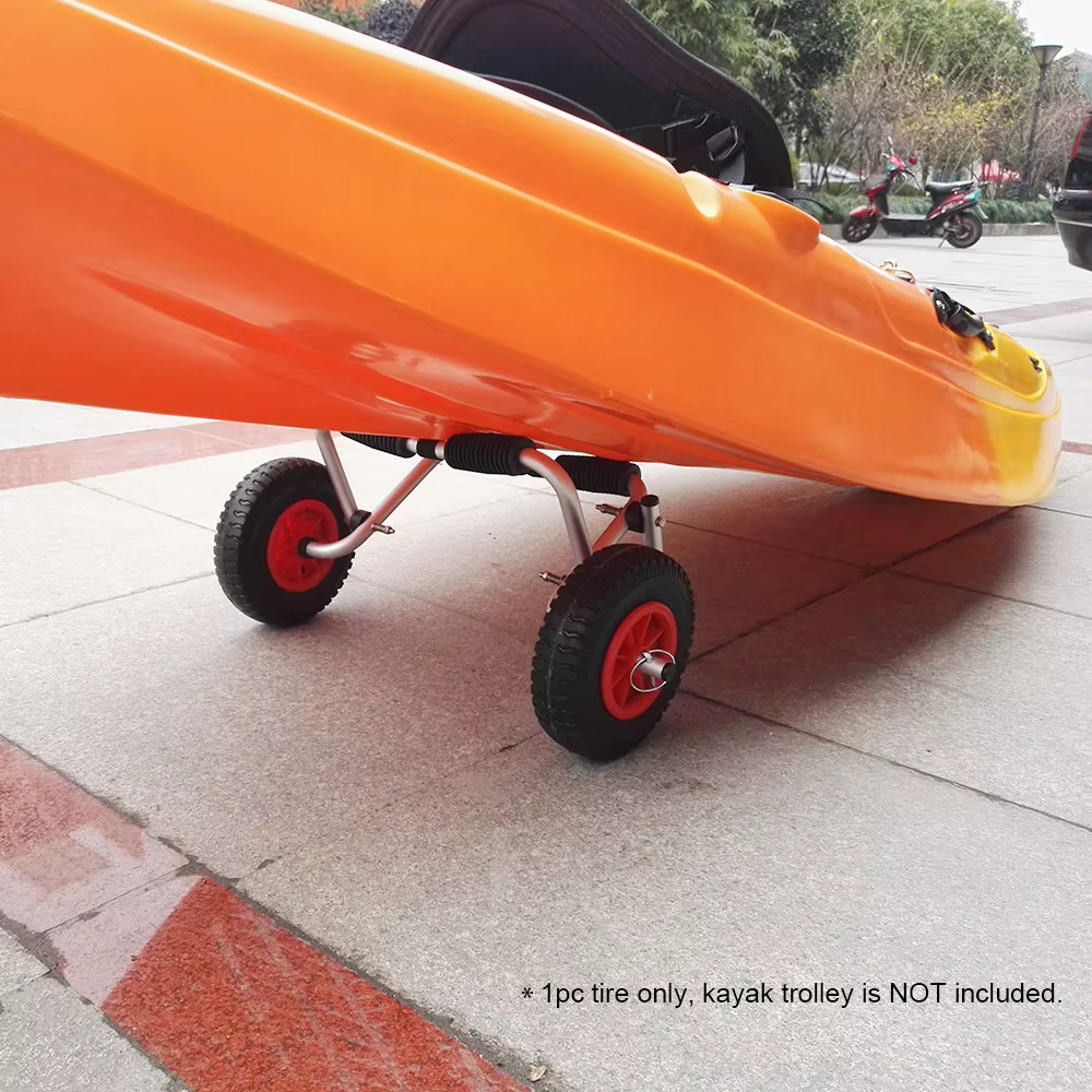1 pièce Roue pneumatique de 8'' / 10'' pour remplacement de pneu de kayak, canoë, chariot ou chariot de transport