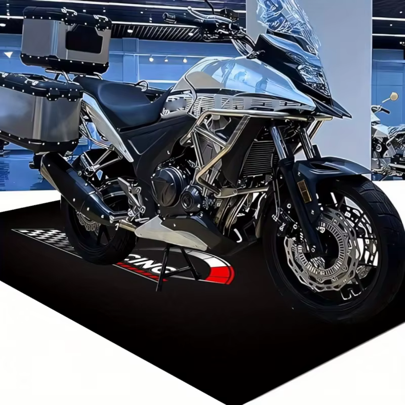 Tapis de sol pour moto VIKAMA Racing, lavable, antidérapant, pour garage, couloir, entrée, chambre à coucher, décoration de la maison