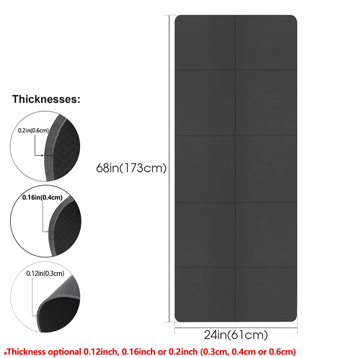 Tapis de yoga pliable écologique EVA