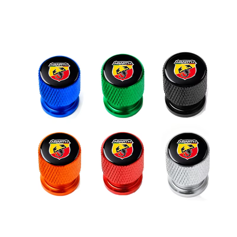 Capuchons de valve de pneu de voiture, couvre-tiges d'air, accessoires pour Abarth FIAT Punto 500 Tipo Stilo Palio Bravo Doblo Panda Ducato