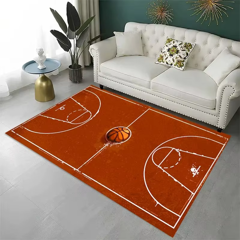 Tapis de sol à motif de basket-ball, décoration de porte, maison, salon