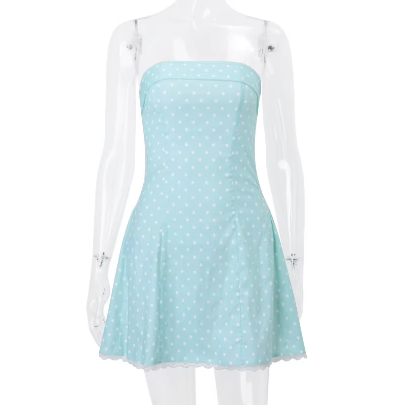 Vêtements pour femmes – Nouvelle collection été 2026 – Robe bustier sexy style Spice Girl à col bateau