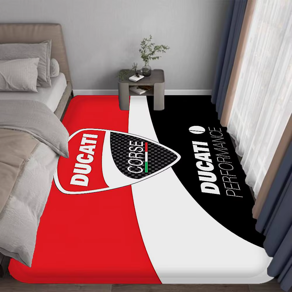 Tapis de sol rectangulaire antidérapant avec LOGO de moto D-Ducati, tapis de salle de bain doux pour la maison, tapis d'entrée intérieur et extérieur, tapis de décoration d'hôtel