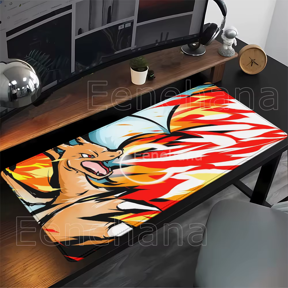 Tapis de souris Milotic pokemon Anime Kawaii, accessoires de bureau pour clavier de PC, tapis de jeu mignon, impression HD, surjeté, tapis de bureau esports