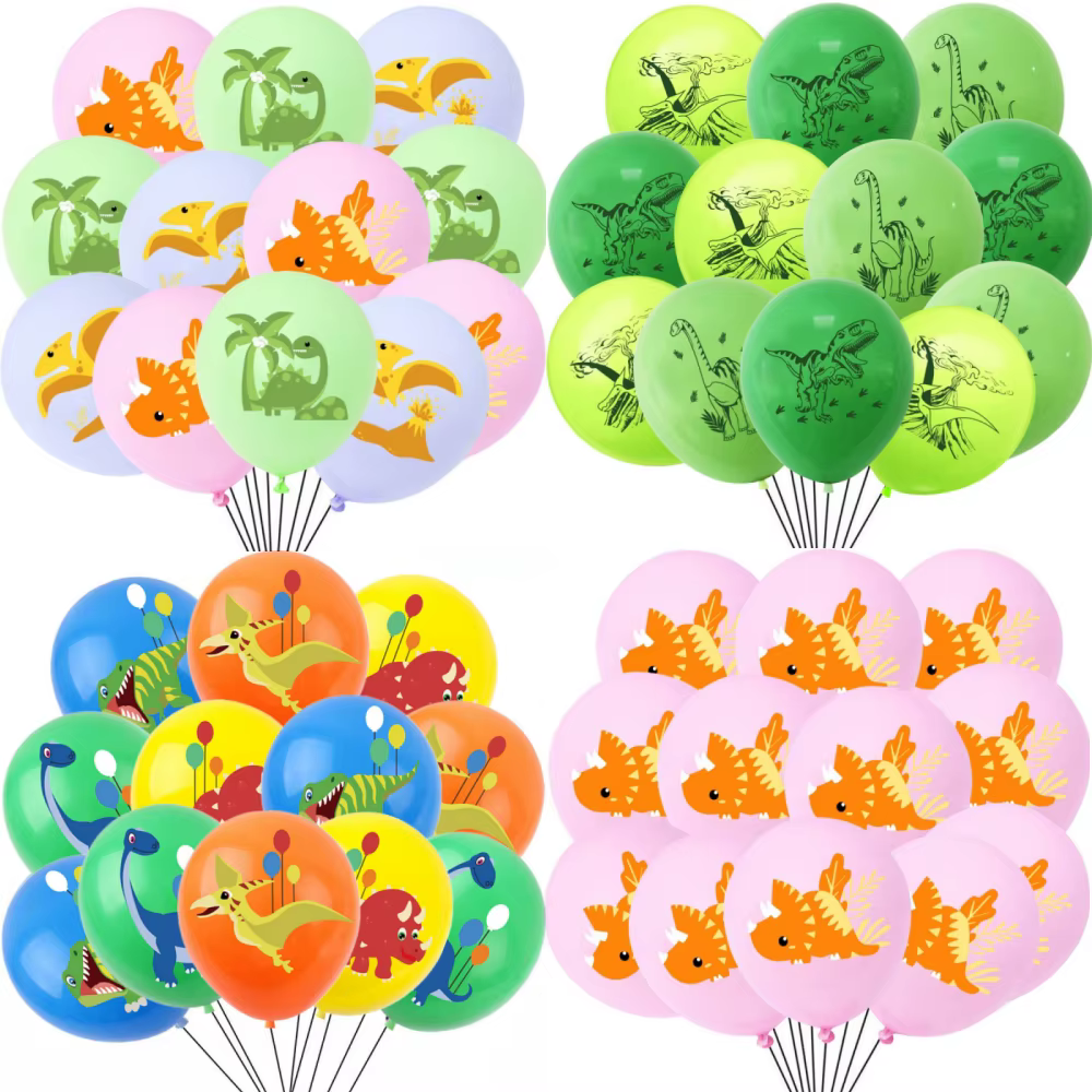 Bouquet de ballons en Latex dinosaure, Jungle Dino, fournitures de fête d'anniversaire, décorations de réception-cadeau pour bébé, fête jurassique, 12 pièces
