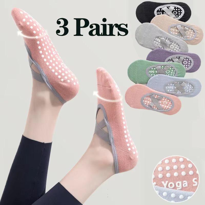 Pilates Yoga chaussettes antidérapantes femme