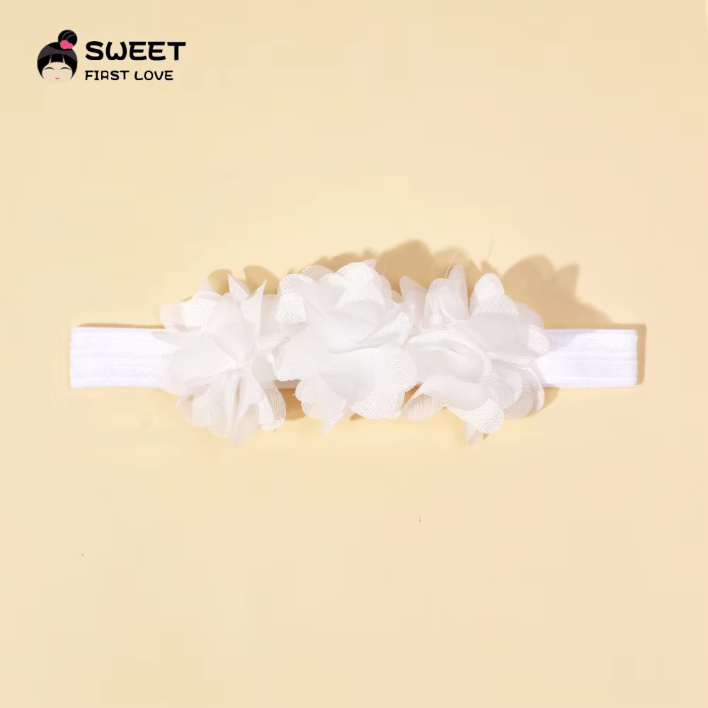Bandeau artificiel astique en Mousseline de Soie Solide pour Bébé, Accessoire de Princesse pour Nouveau-né, Fille et Garçon
