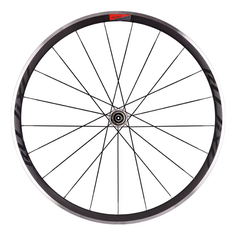 Roues de route 700C à moyeu rouge 6 cliquetis, ultralégères, hauteur 30MM, à rayons plats droits, pour freins V/C et freins à disque