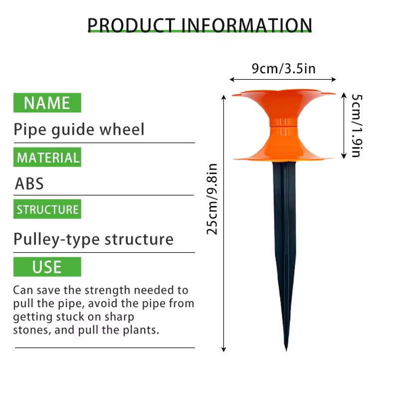 Roue d'enroulement de tuyau d'eau, roue de guidage de Protection directionnelle pour système d'irrigation, arrosage de jardin et de pelouse