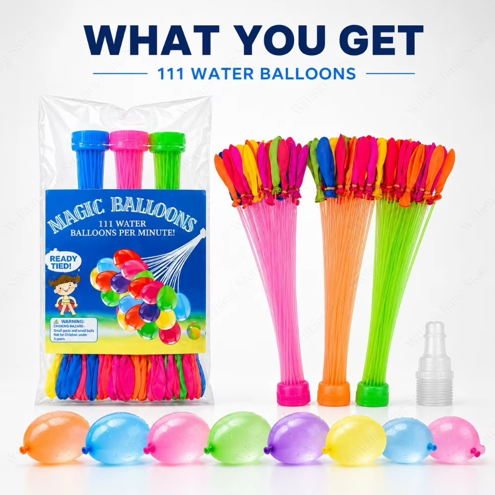 Ballons d'eau d'été : Ballons d'eau à remplissage rapide pour fête au bord de la piscine, jeu d'équipe en plein air, jouet aquatique de plage, décoration de festival