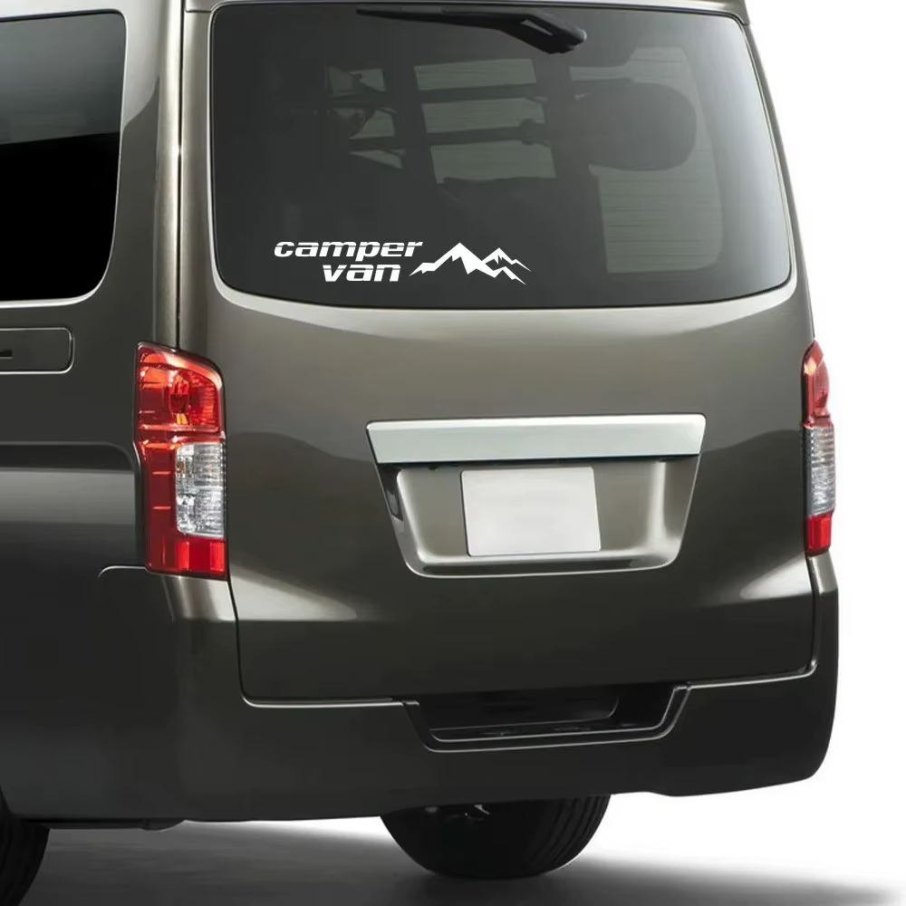 Autocollant de voiture style montagne pour camping-car, caravane, camping-car motorisé, véhicule utilitaire, décoration DIY de carrosserie, accessoires en vinyle
