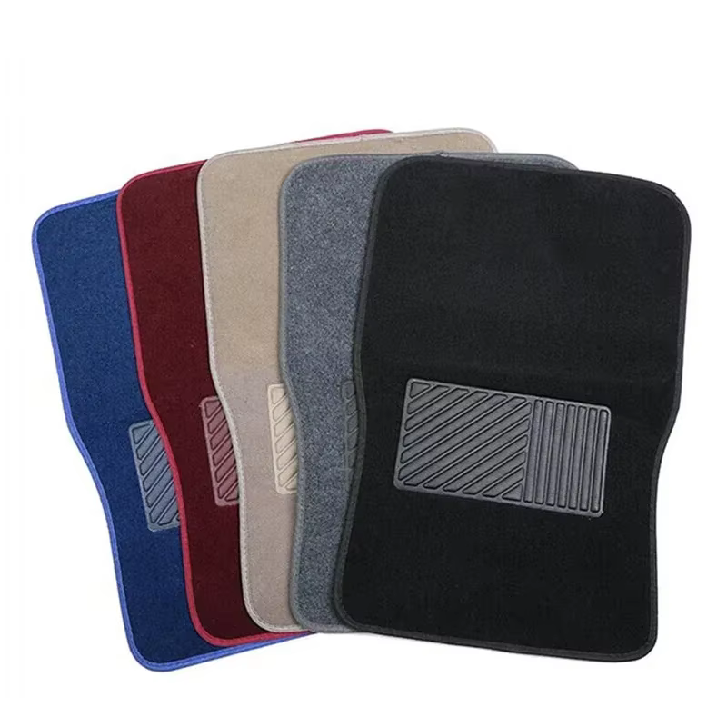 Tapis de sol de voiture tapis universel 4 pièces ensemble complet tapis de sol de voiture pour coussinets de pied Auto couverture de tapis Automobile style de voiture universel