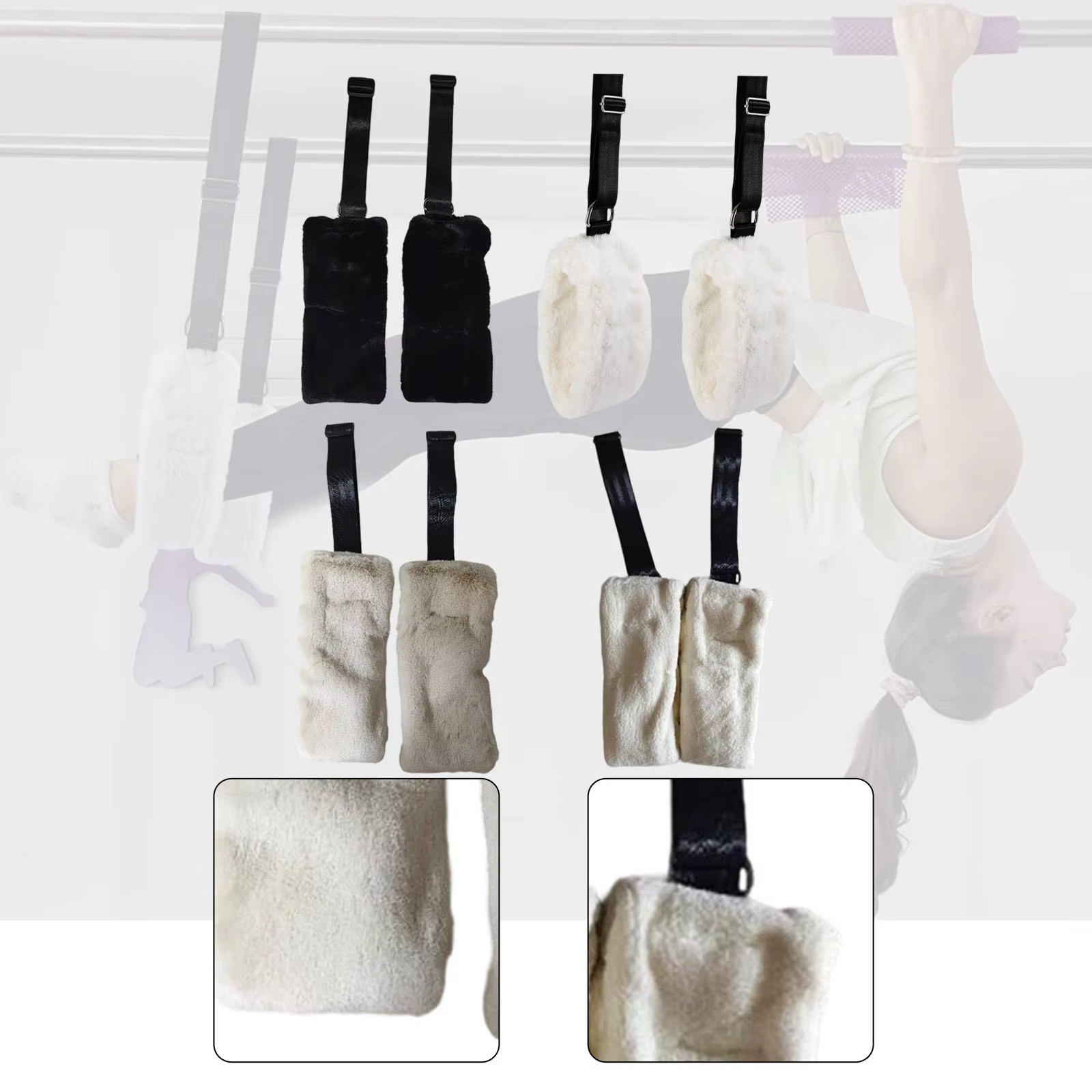 Sangles de Pilates en nylon pelucheux