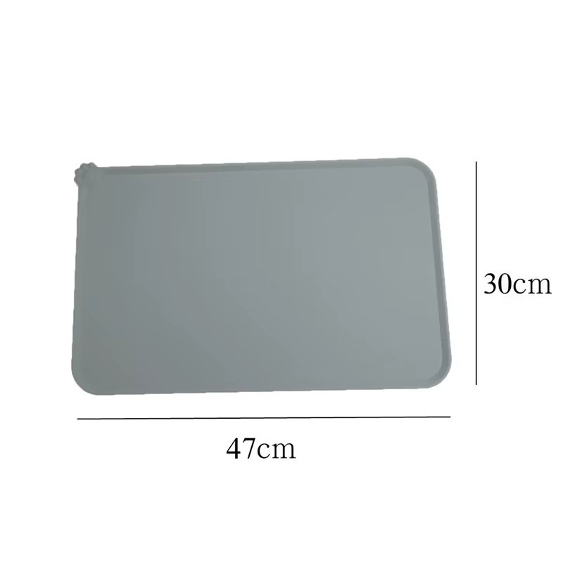 Tapis d'hiver imperméable pour animaux de compagnie, pour chien et chat, couleur unie, en Silicone, coussin de nourriture pour animaux de compagnie, bol pour boire, napperon d'alimentation pour chien,