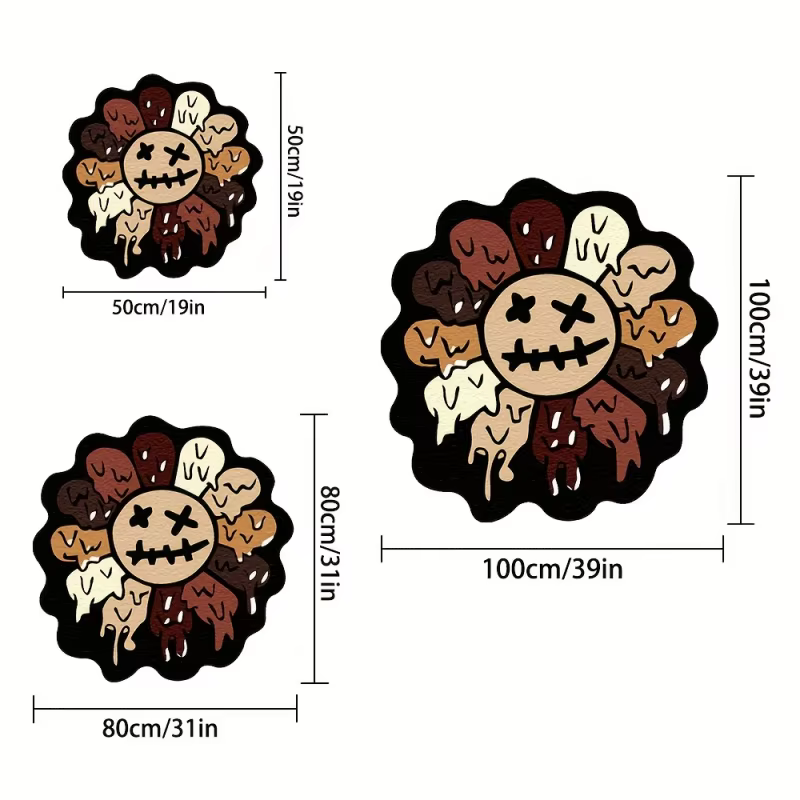 VIKAMA Tapis créatif en forme de tournesol
