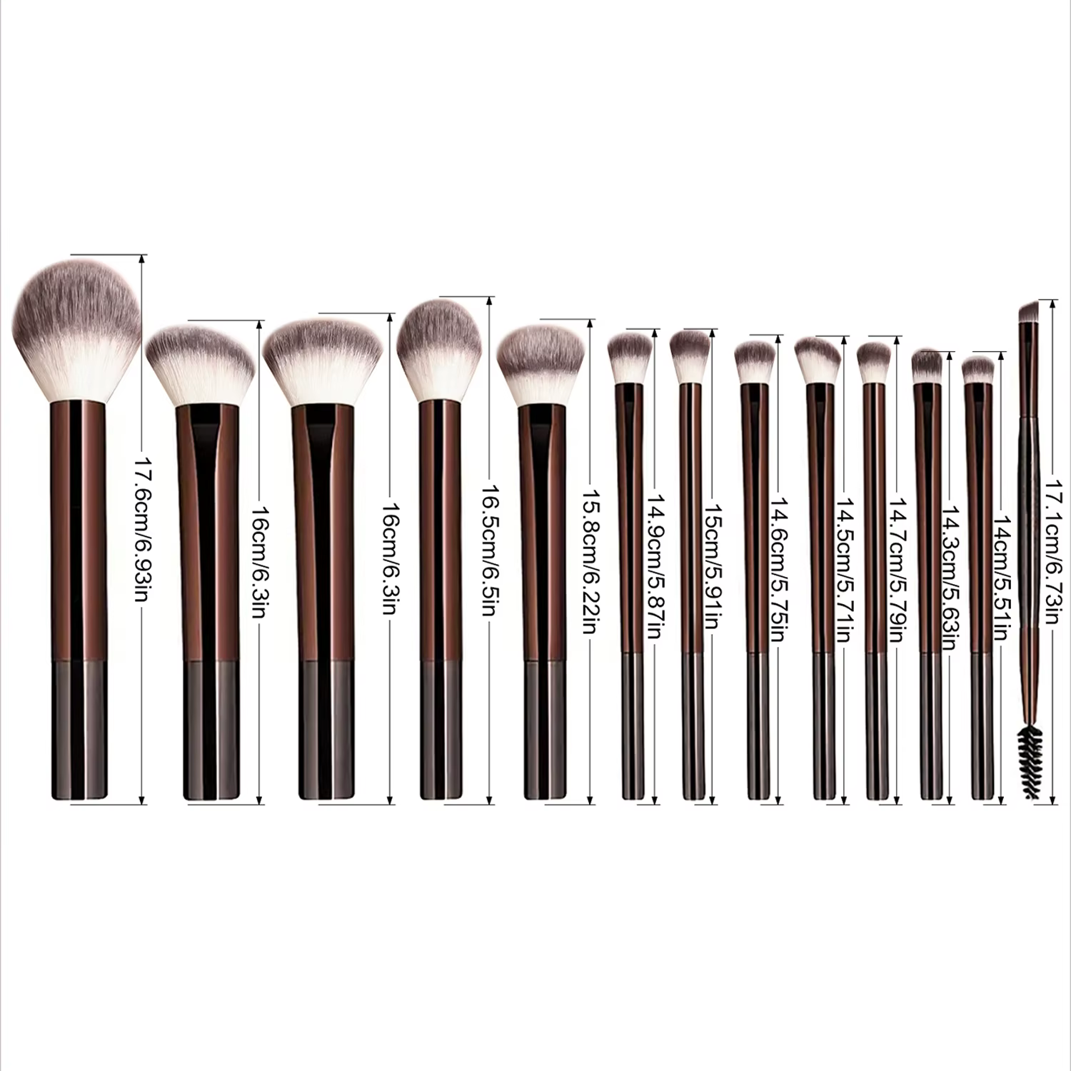 Ensemble de pinceaux de maquillage, 13 pièces, fond de teint, correcteur, poudre, fard à paupières, Blush, mélange Kabuki, outil de beauté cosmétique pour le visage