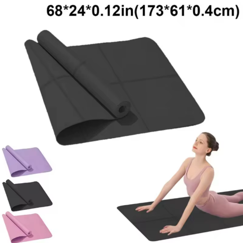 Tapis de Yoga antidérapant sport Fitness EVA confort mousse 4MM d'épaisseur