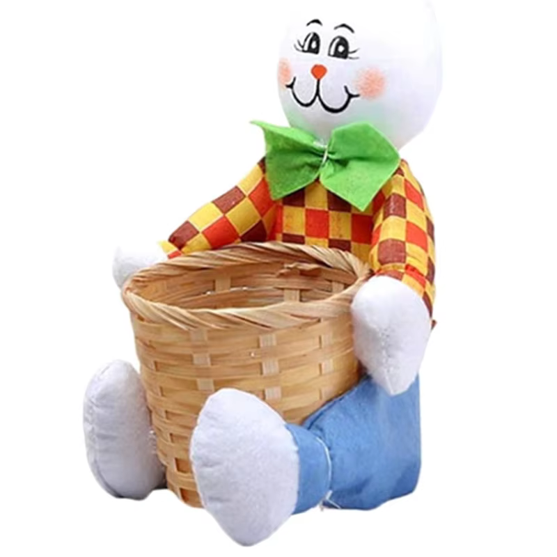 ABYN-décorations de pâques, panier de pâques lapin mignon, œufs, bonbons, cadeaux, sac de rangement, décoration de fête Durable