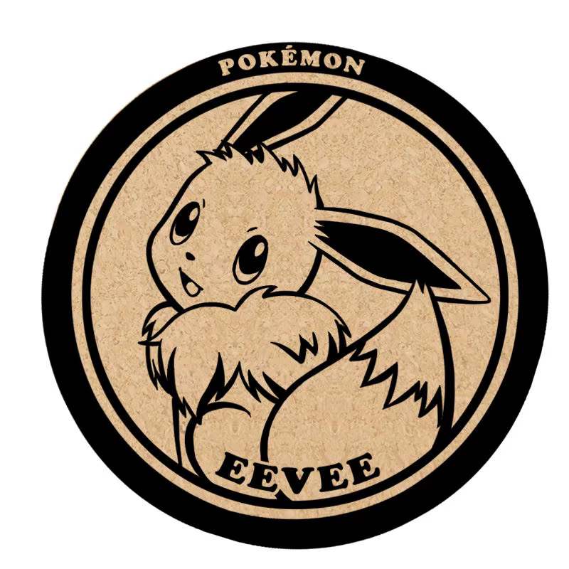 Jeu d'animation Pokemon, jouets périphériques, dessous de verre en liège, tapis antidérapants, Version Q, modèle d'action, Collection de figurines