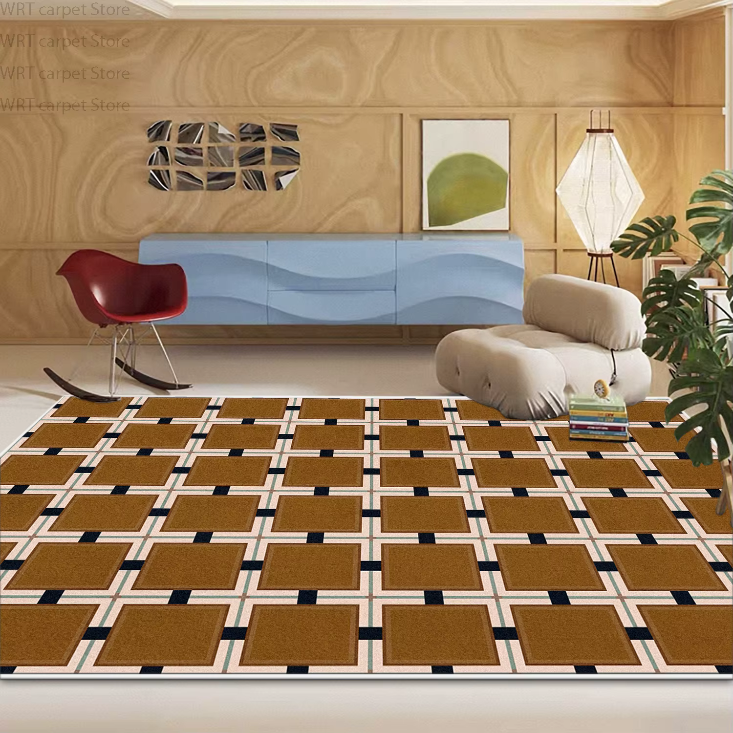 Tapis de salon géométrique moderne