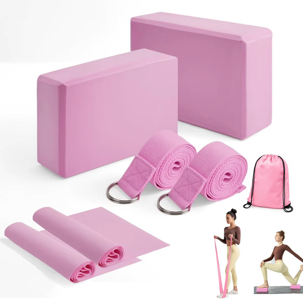 Blocs de yoga, cubes, briques de Pilates, tapis de renforcement, fournitures de yoga sportif, équipement d'exercice à domicile, fitness en EVA