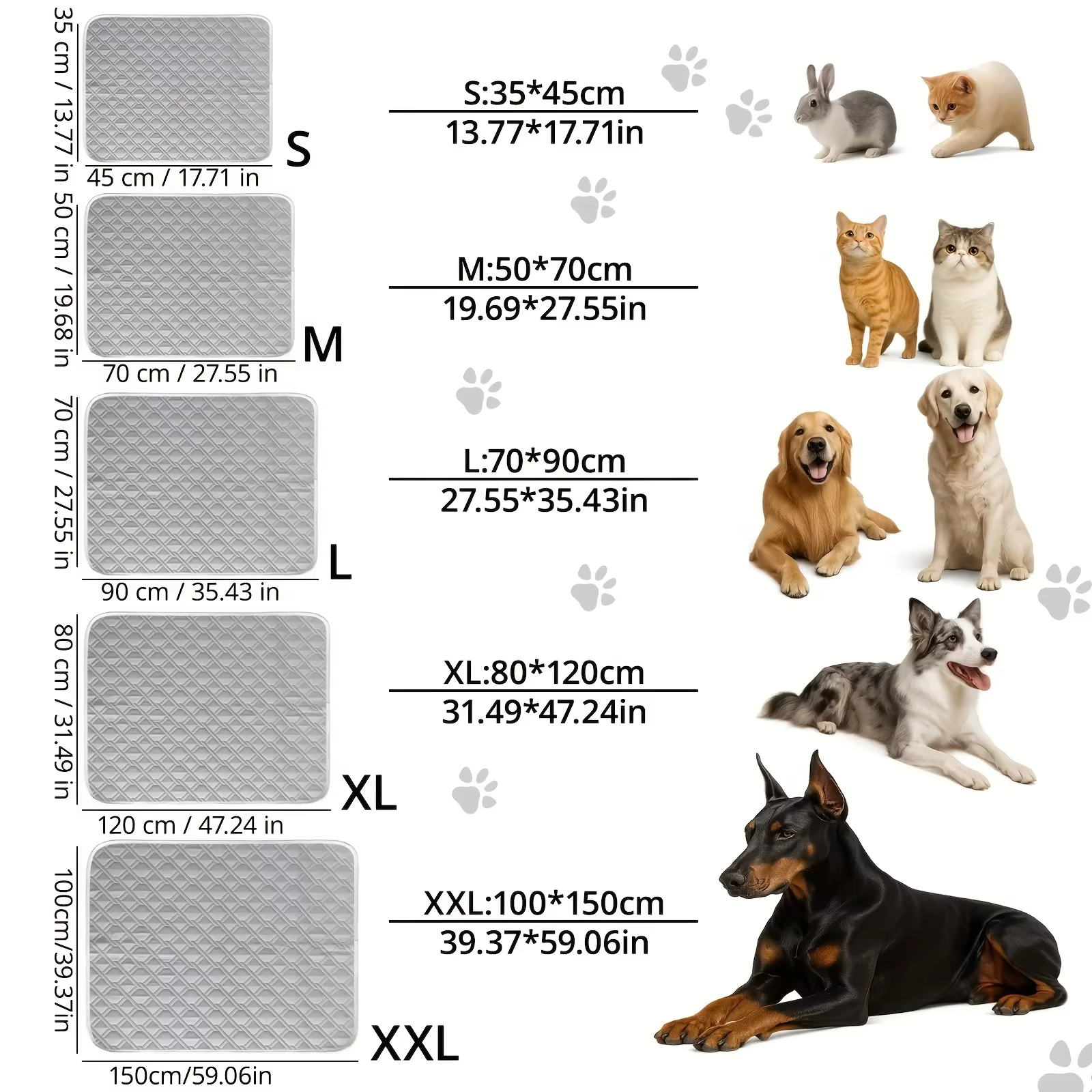 Grand tapis d'été pour animaux de compagnie, pour chien et chat, tapis Durable résistant aux morsures et aux rayures, Dissipation thermique intérieure/extérieure Super douce, universel pour chien et c