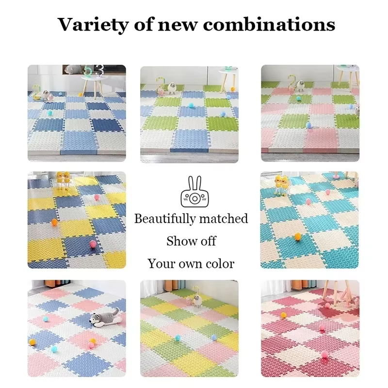 Tapis de sol en mousse optique pour enfants, puzzle pour bébé, matelas épissé, coussin rampant, jouets pour enfants, cadeaux pour la maison, accessoires Playvirus, 2.5cm