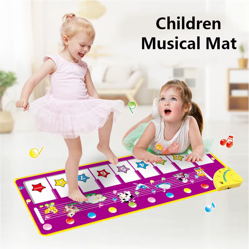 Tapis Musical pour enfants, pour bébés et tout-petits, clavier de Fitness, tapis de Piano, Instrument de jeu de musique, jouets éducatifs Montessori, cadeau pour fille et garçon