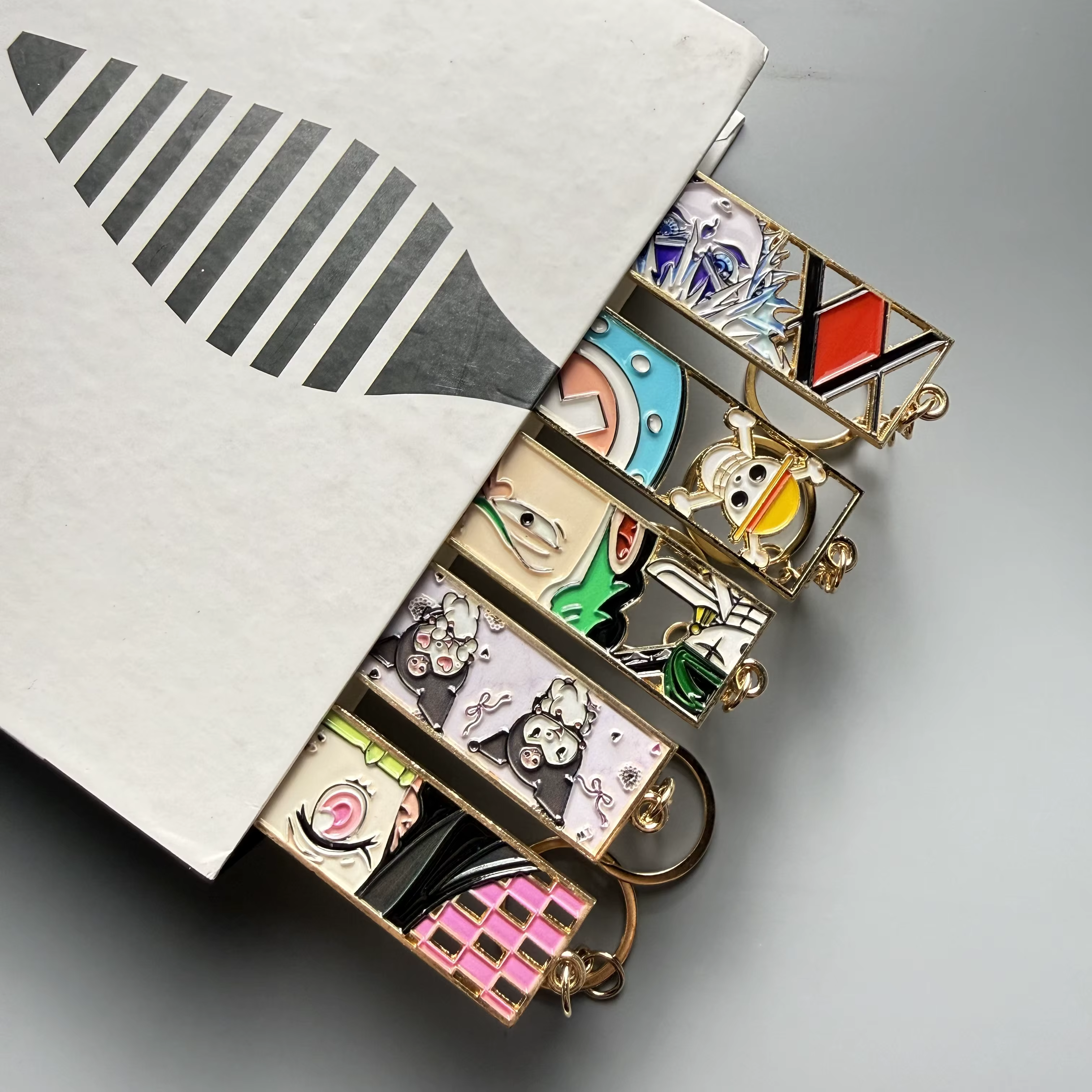Anime métal évider porte-clés mignon Jet Manga broderie mode porte-clés bijoux accessoire porte-clés cadeau Fans d'anime