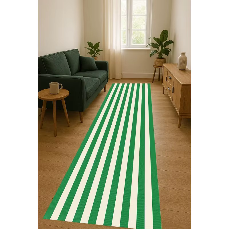 Tapis de couloir à rayures minimalement, rouge, jaune, bleu, longue bande, pour porte, entrée, cuisine, couloir, chevet, canapé, décoration de la maison