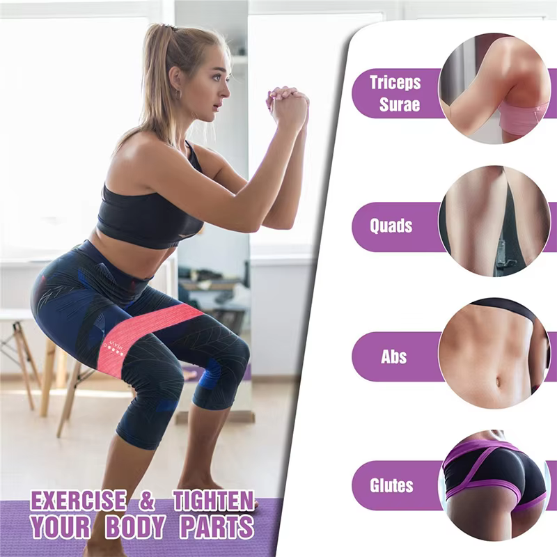 Bandes de résistance élastiques de fitness entraînement à domicile