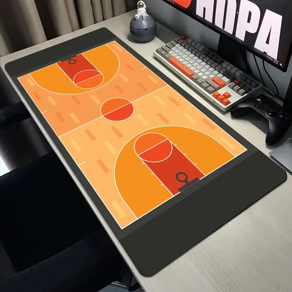Tapis de souris pour terrain de basket-ball, clavier, tapis de bureau, accessoires de bureau, tapis de souris pour ordinateur XXL, tapis de souris de basket-ball, tapis de jeu étendu