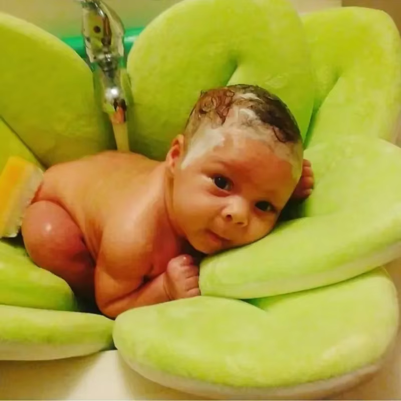 Antidérapant bébé douche baignoire fleur coussin bain infantile nouveau-né sécurité bain Support coussin baignoire tapis nouveau-né siège de douche
