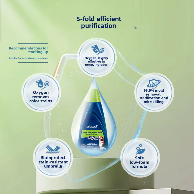 BISSELL Original Imported Fabric Cleaning Machine Liquide nettoyant à base d'oxygène pour taches et odeurs