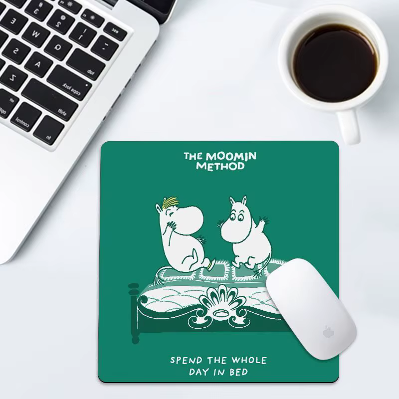 Nouveau tapis de souris Kawaii Anime Moomins 22x22cm, personnage de dessin animé mignon, créatif, impression HD, tapis de table, articles ménagers