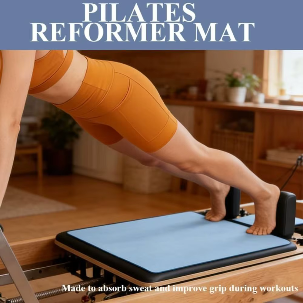 Tapis de Pilates portable antidérapant en polaire absorbant