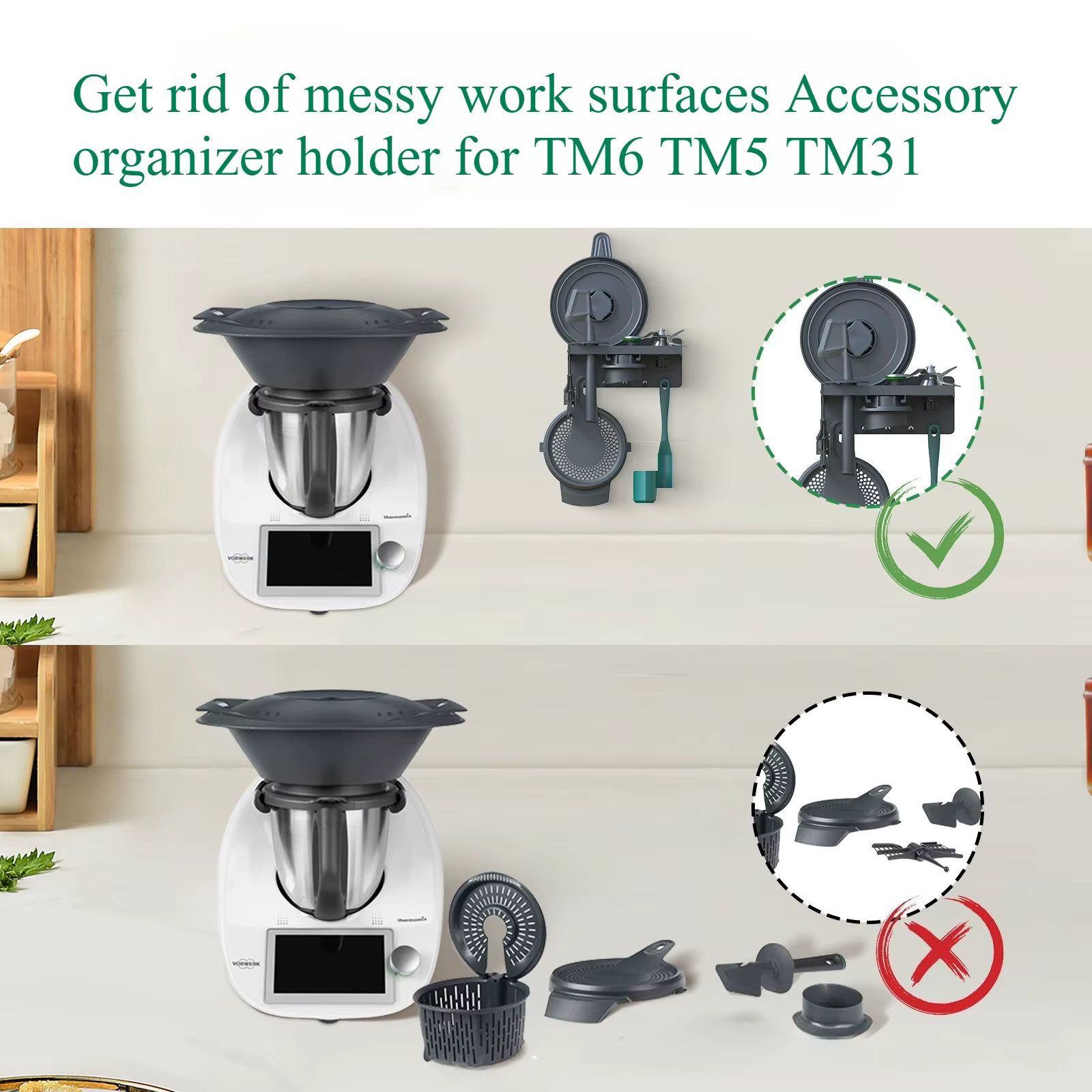 Support de rangement pour accessoire multi-usage Thermomix TM31 TM5 TM6 Butterfly Stick